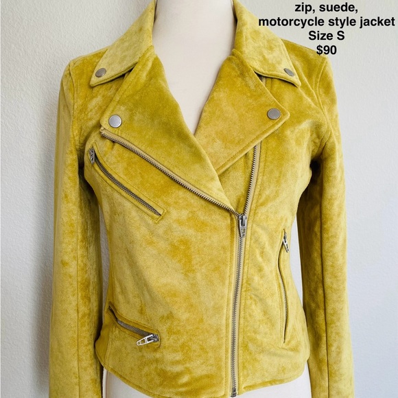 Jackets & Blazers - Jacket, ladies, suede, yellow, size S